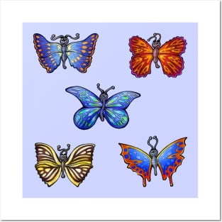 Fantasy Butterflies Set 1 Posters and Art